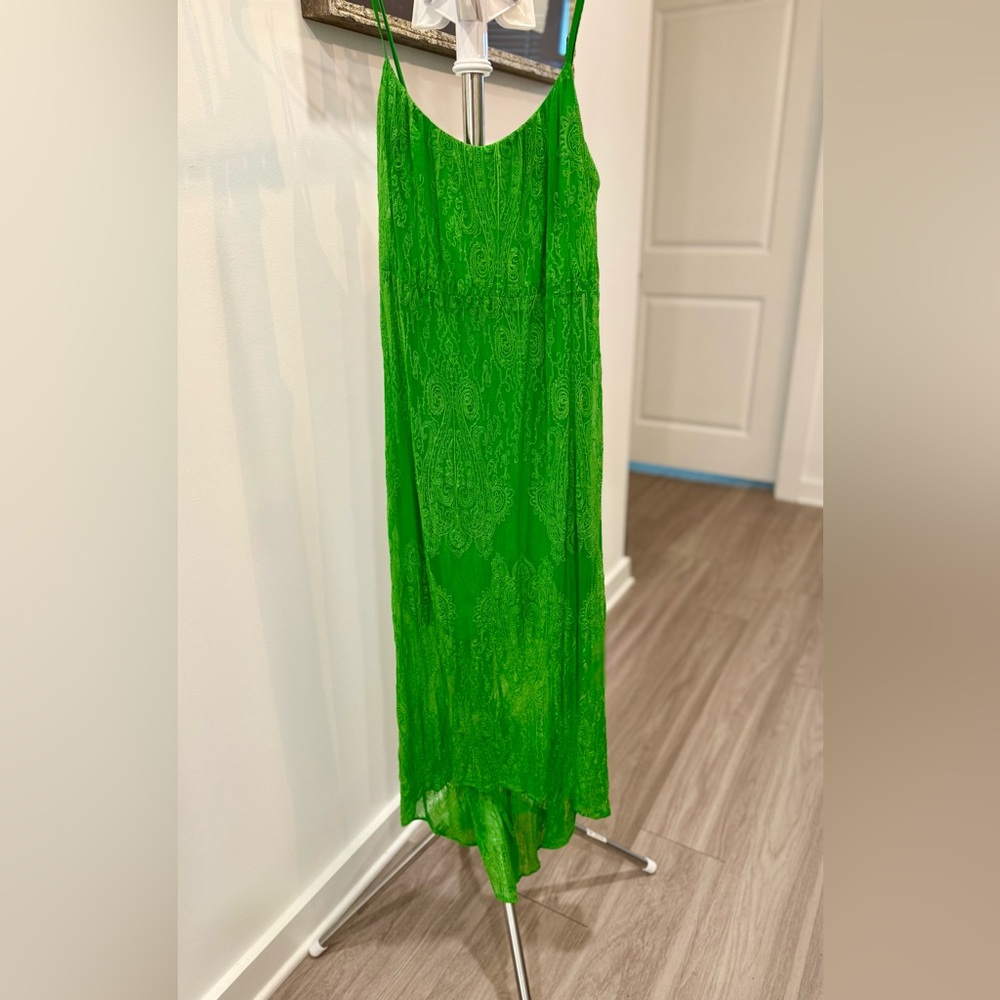 Green High Low Lace Dress